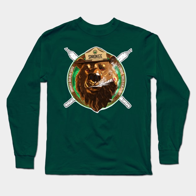 Smokee Da Bear! Long Sleeve T-Shirt by dmlofton702